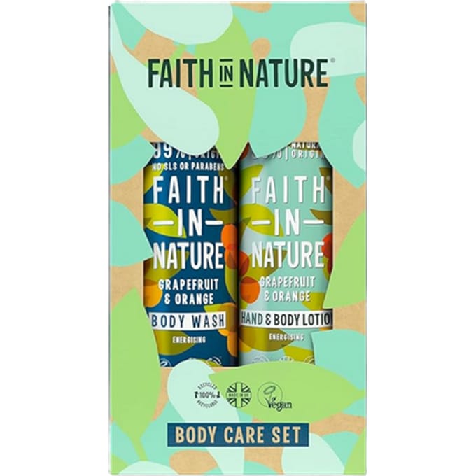 Faith In Nature Grapefruit & Orange Body Care Cadeauset – 2 stuks