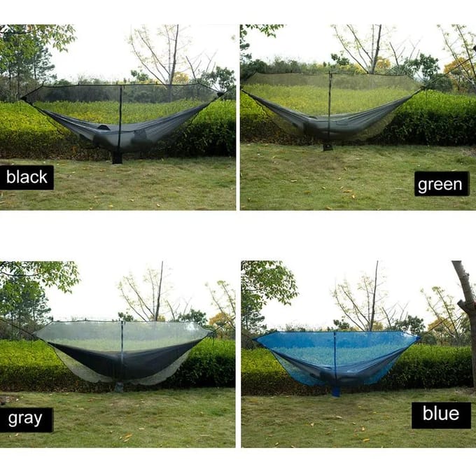 Moustiquaire suspendue légère et Portable pour voyage en plein air, filet anti-insectes pour hamac de Camping bleu