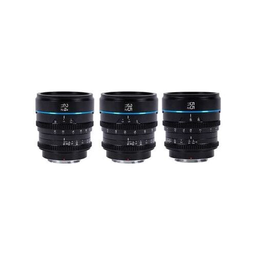 Sirui Night Walker 24+35+55mm T1.2 S35 Cine Lens Set met Koffer  E-mount zwart