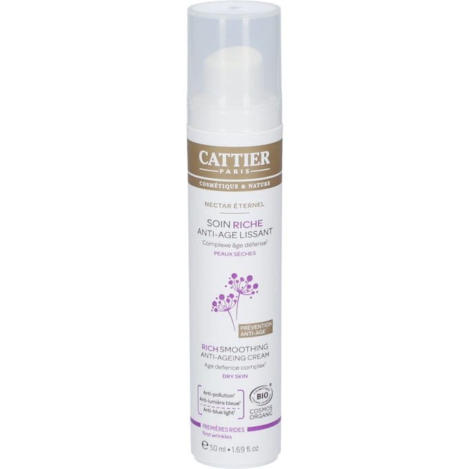 Cattier Soin Rich Smoothing Anti-ageing Cream - Age Defense Complex-Dry Skin 50 Serum