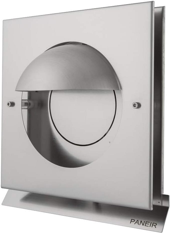 Afvoerluchtrooster RVS 150mm Geborsteld Overdrukrooster voor Buitenmuur