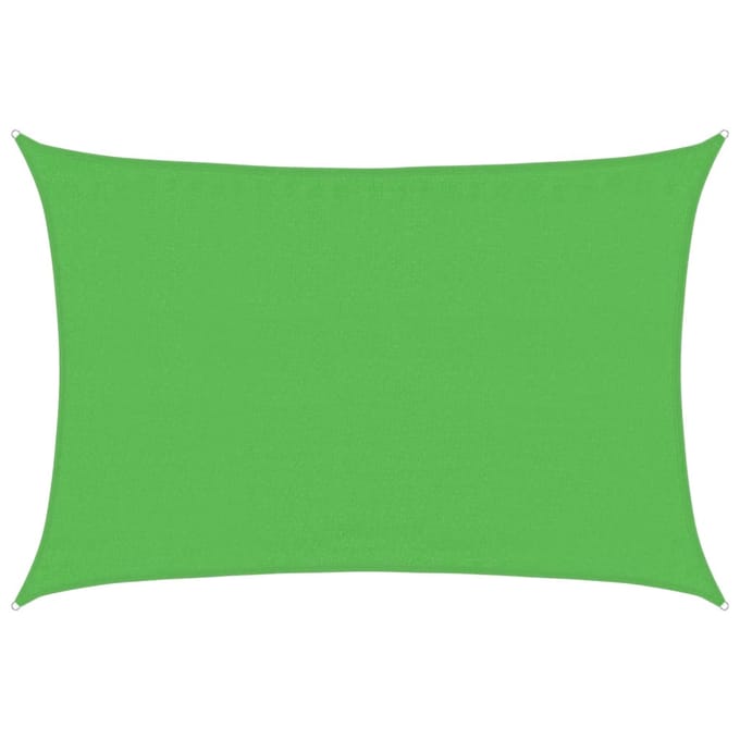 vidaXL Zonnezeil 160 g/m² 3,5x4,5 m HDPE lichtgroen