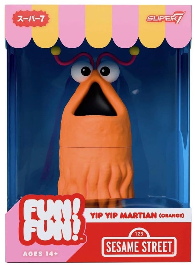 Super7 Sesame Street Fun! Fun! Vinyl Figure Yip Yip Martian (Orange) 18 cm Beeld
