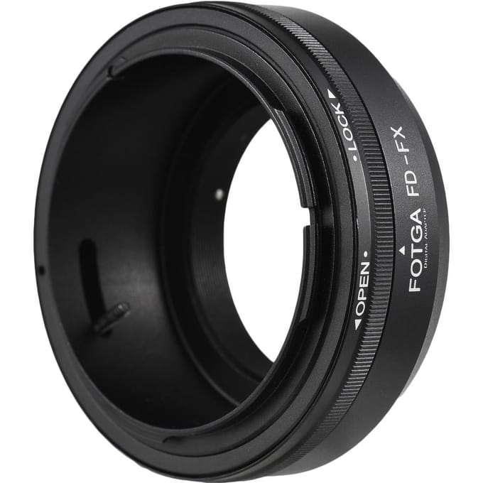 FOTGA Handmatige Lens Mount Adapter Ring Aluminiumlegering voor Canon FD Mount Lens naar Fuji zwart