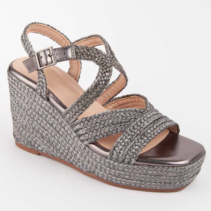 Montevita Sandalen Met Een Sleehak Salia7 Grijs