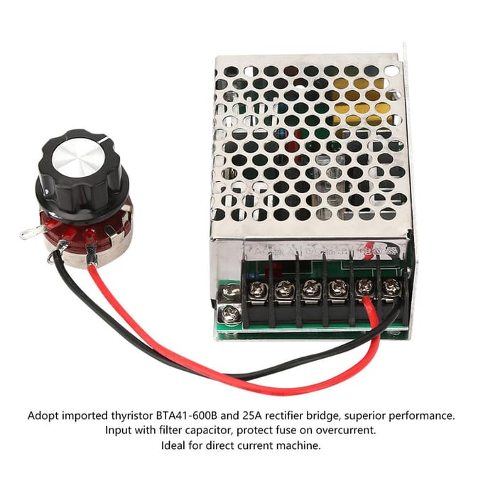 Régulateur de vitesse de moteur monophasé 220 V CA, régulateur de vitesse CC 4 kW