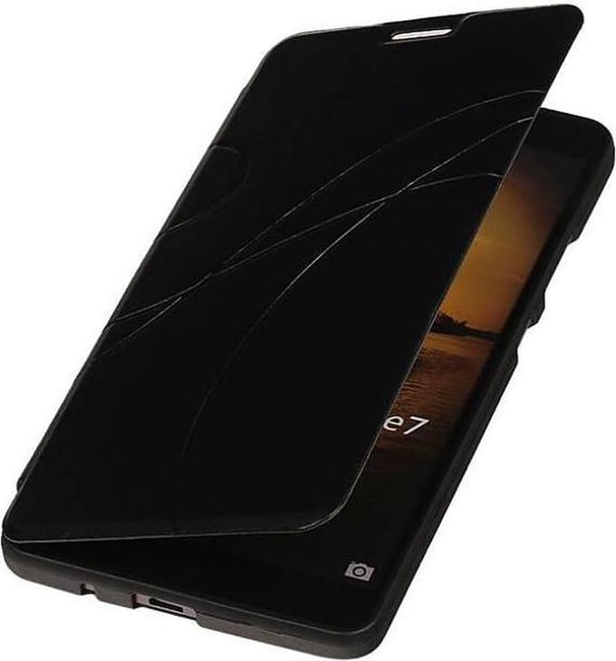 Easy Booktype hoesje Geschikt voor Huawei Ascend Mate 7 Zwart