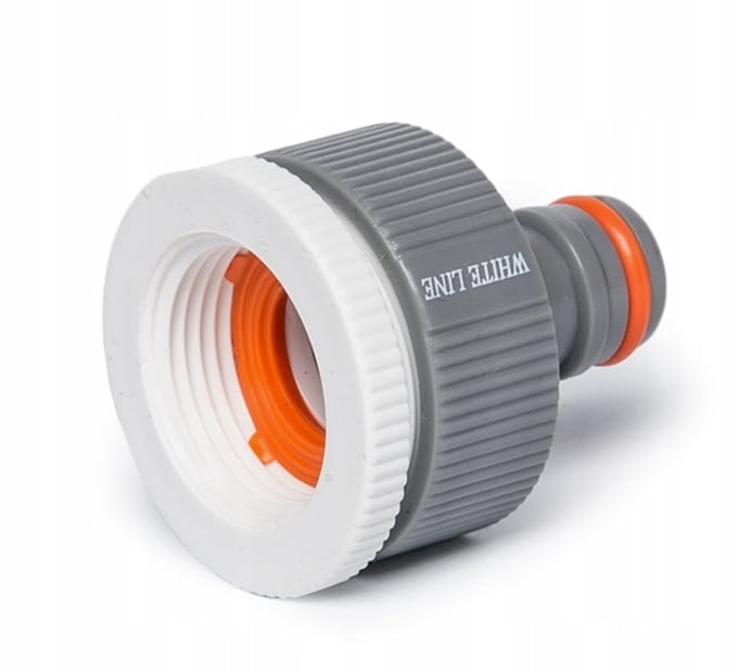 Bradas White Line Serie - Kraan S-koppeling - Biało-szary - ABS - Reductie 3/4"