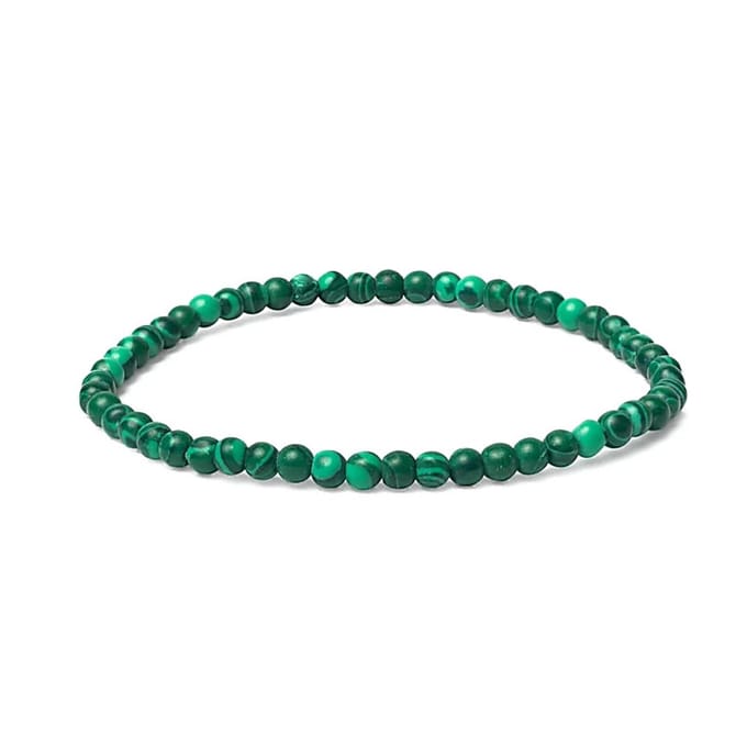 Armband malachiet- diameter kraal ±1.2 cm