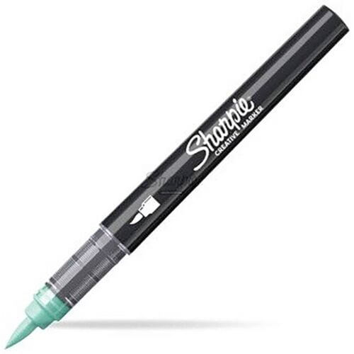 Sharpie Creative Marker Acrylverfmarkers | Brushtip | Verfmarkers op waterbasis | Inkt loopt niet door en geschikt voor de meeste oppervlakken | Meer Groen | 6 stuks