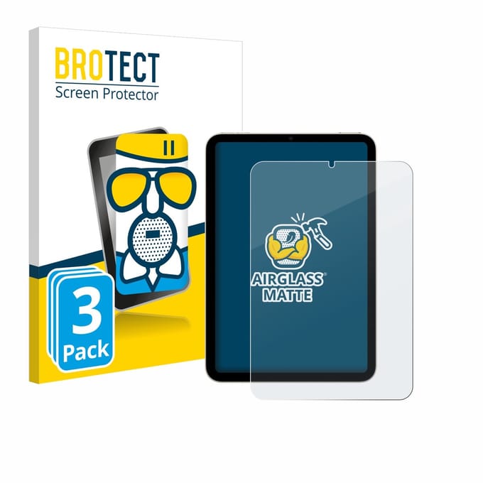 BROTECT - Screenprotector voor Apple iPad Mini 7 2024 - Folie Beschermfolie Beschermglas matte 3 Stuks