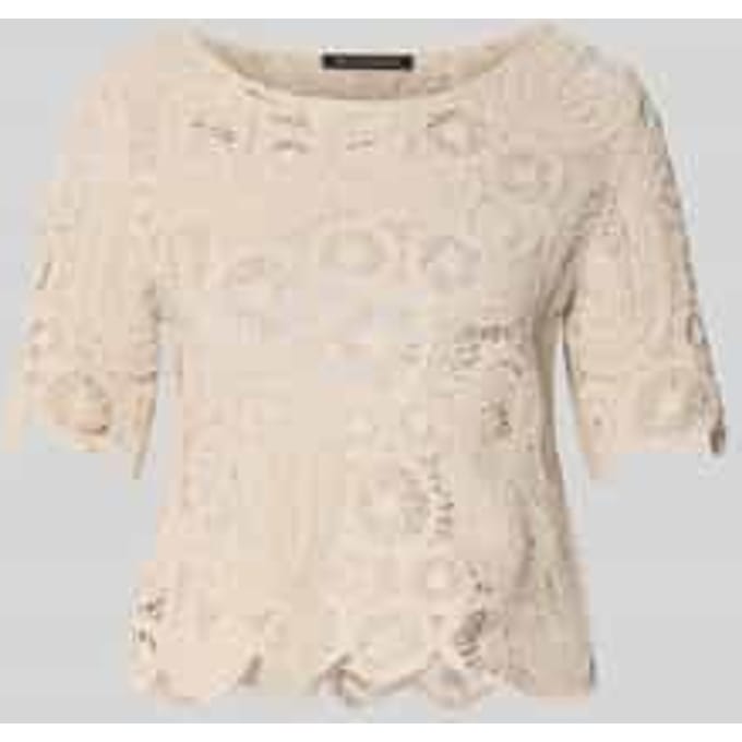 gebreid shirt met ronde hals