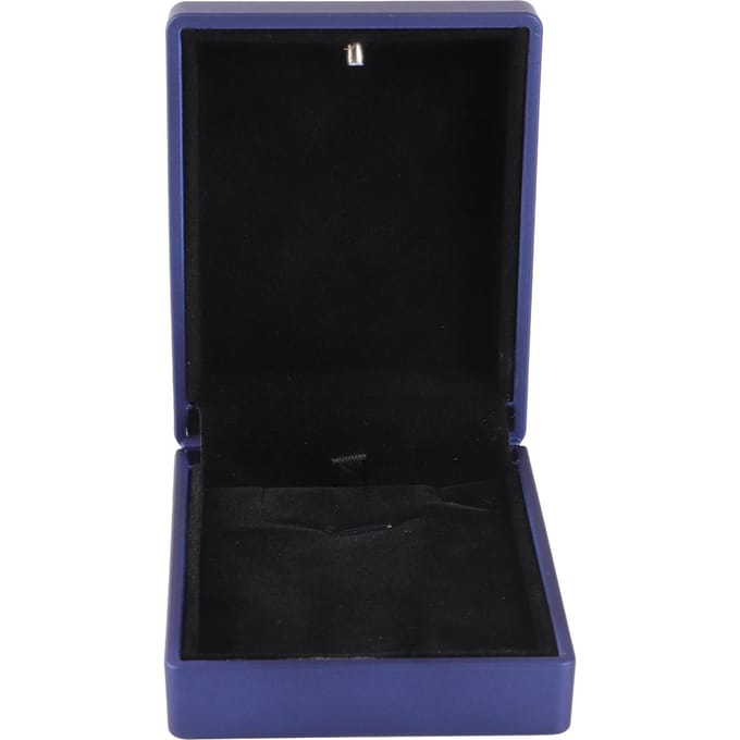 Trouwring Doos Container Sieraden Hanger Houder Opbergkoffer LED Licht (Blauw voor hanger) blauw
