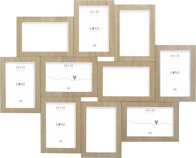 Deknudt Frames multifotolijst S68UC3 P10 - naturel - houtfineer - 10x 10x15