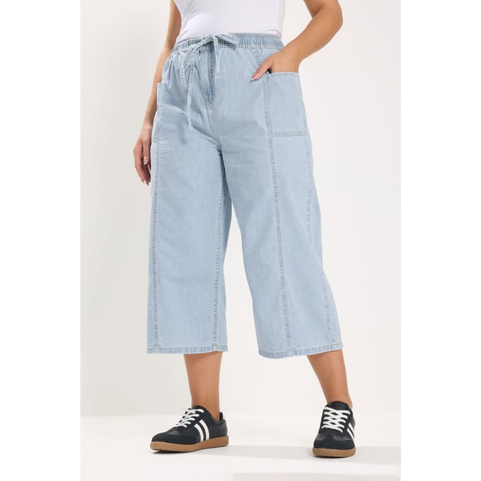 Yours Blauwe Cropped Jeans Size 54