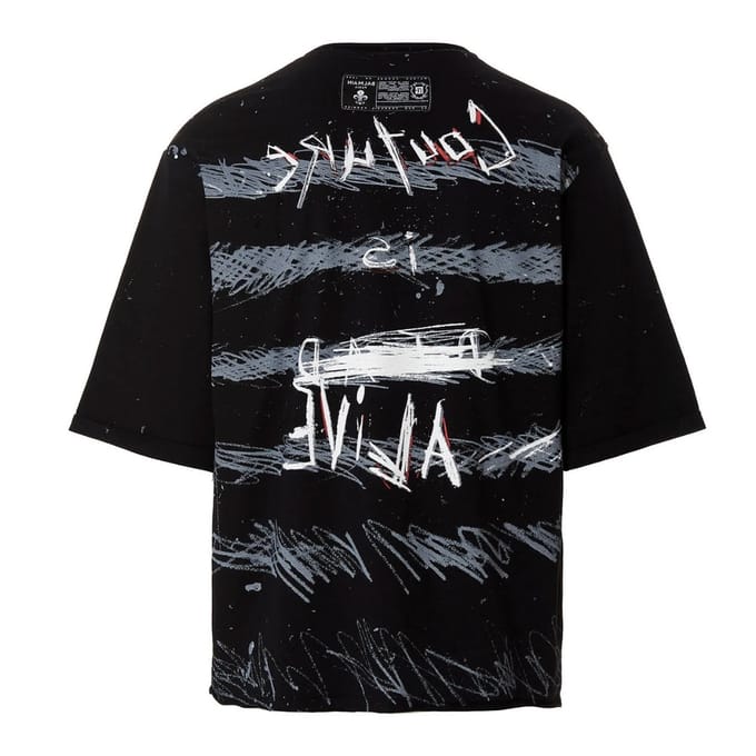 Balmain Paris Graffiti Coin Logo Zwart T-shirt