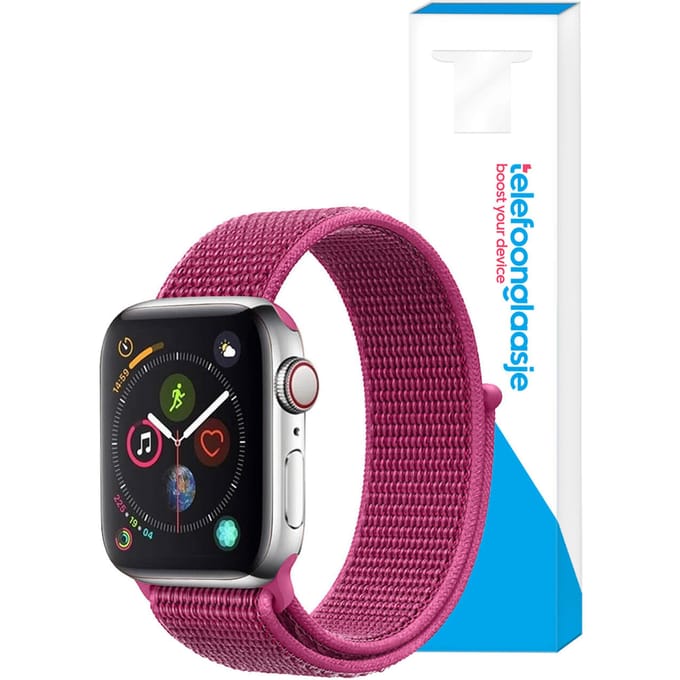 Nylon bandje Apple Watch 1/2/3/4/5/6/SE – 42/44mm - Fuchsia