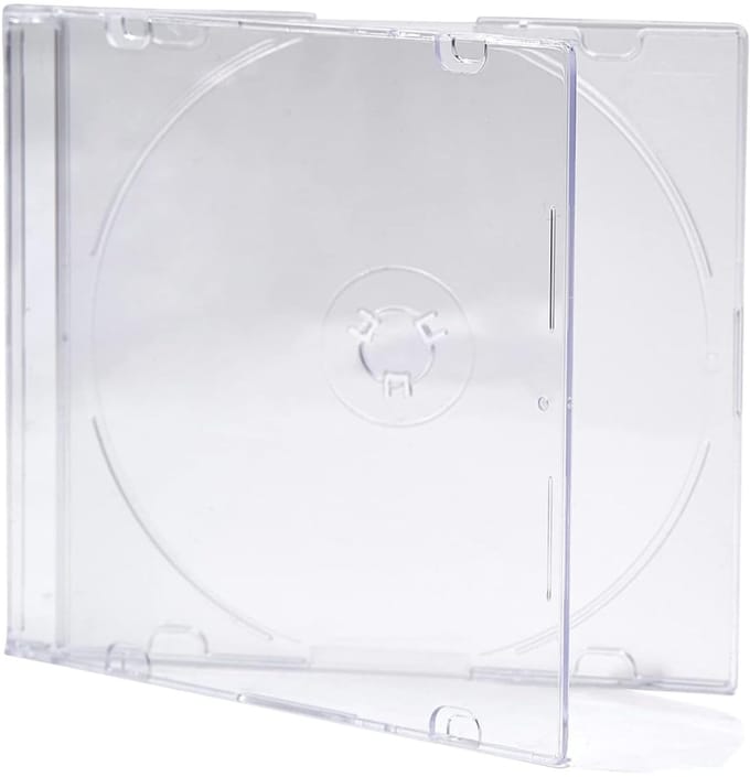 JHUBERS - CD Cases - Ruimtebesparend - Duidelijk - Pack van 50 - Bescherming voor CD's - Ideaal voor opslag - Transparant