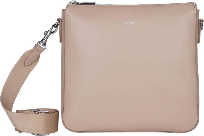 JOOP! Leren Schoudertas Sofisticato 1.0 Jasmina Shoulderbag Beige Lichtbruin