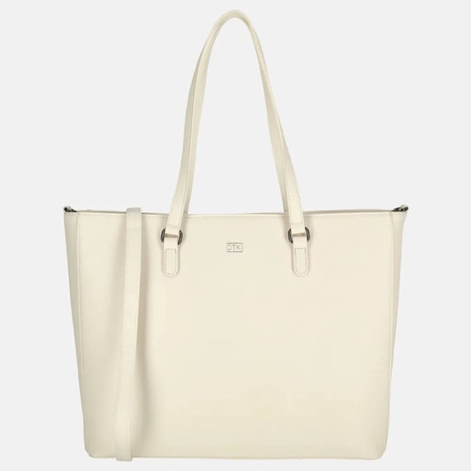 Duifhuizen Saffiano shopper L creme