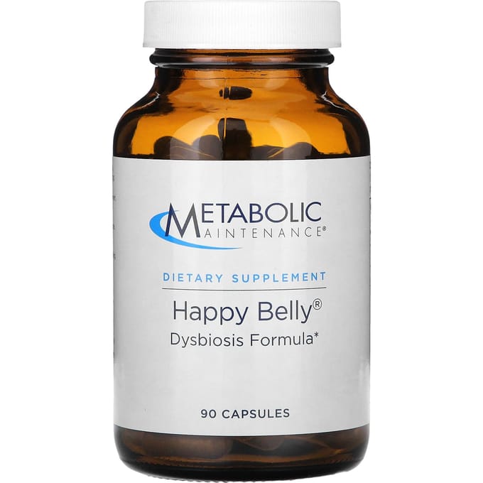 Metabolismeonderhoud, Happy Belly, Dysbioseformule, 90 capsules
