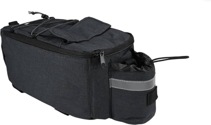 Fietstas Zwart - Koeltas - 7 Liter - Flessenhouder - Klittenband - Polyester -
