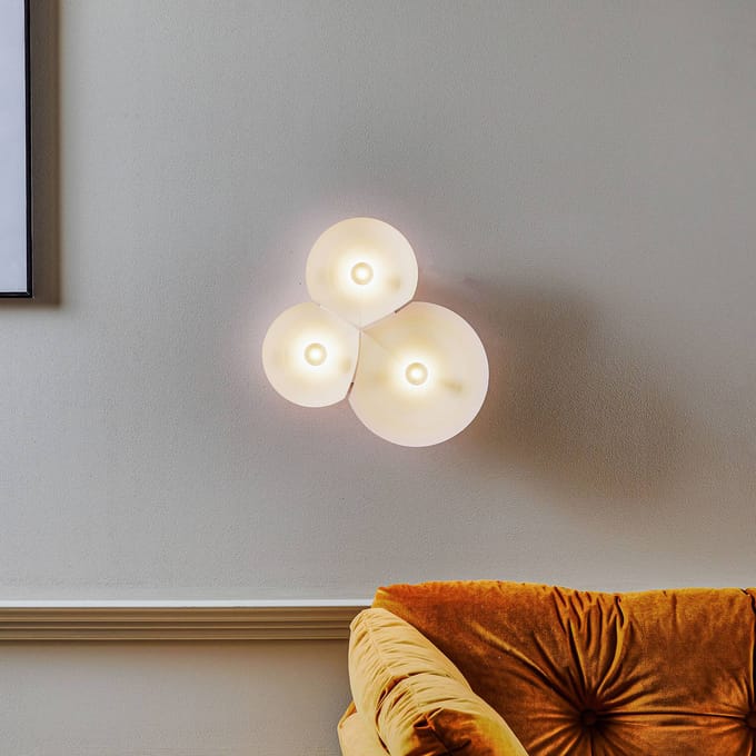 Luceplan Bulbullia LED-wandlamp met 3-lamps