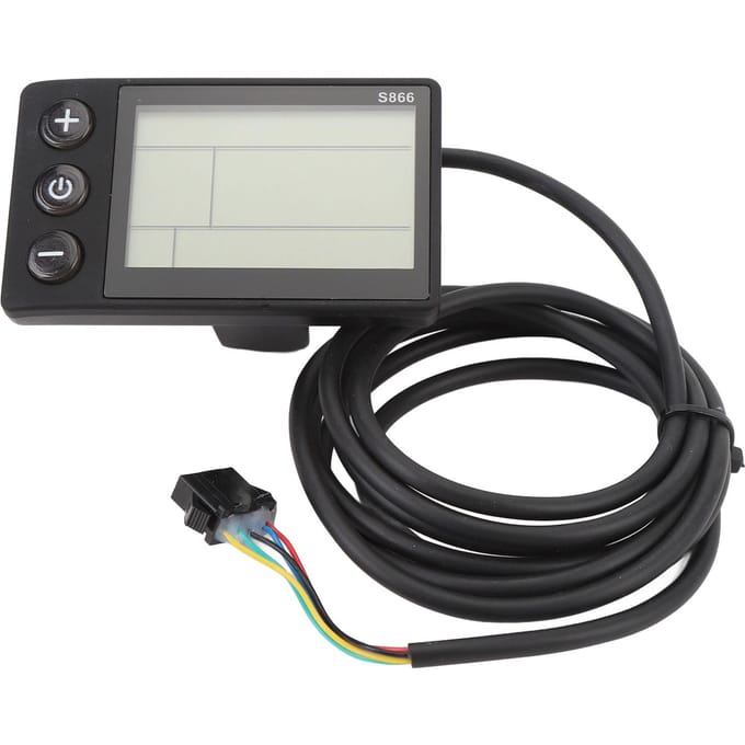 Fiets Display Meter SM 5 Pin Stekker Waterbestendig S866 LCD Display Paneel met Achtergrondverlichting voor Elektrische Scooter white