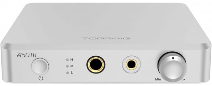 Topping A50 III Zilver – High‑Performance Headphone Amplifier – NFCA – Voorversterkerfunctie