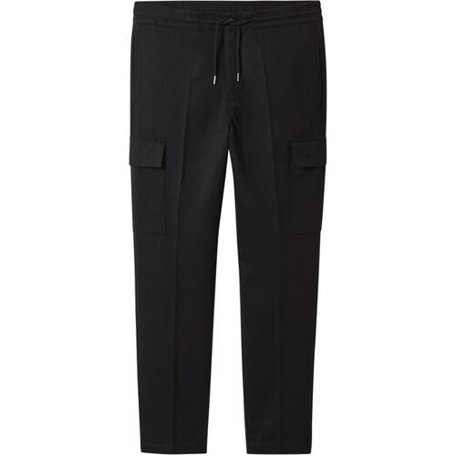 ESMARA MEN Flanellen heren cargobroek (Zwart, S)