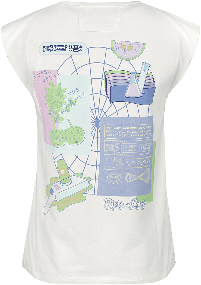 Rick And Morty Top - S tot XXL - voor Vrouwen - crème