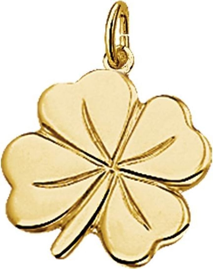 The Jewelry Collection Hanger Klaver - Goud