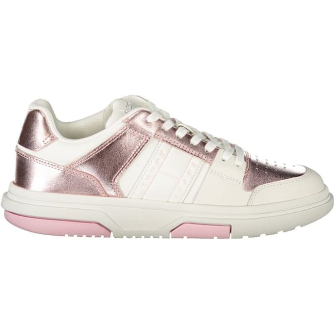 Metallic Laag Top Sneakers Roségoud Stijl