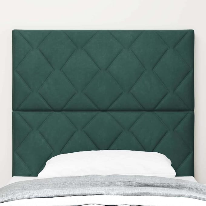vidaXL - Hoofdbord - Donkergroen - 100 - cm - Fluweel