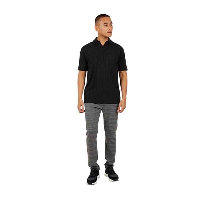 Brave Soul Heren Geruite Broek (Grijs)