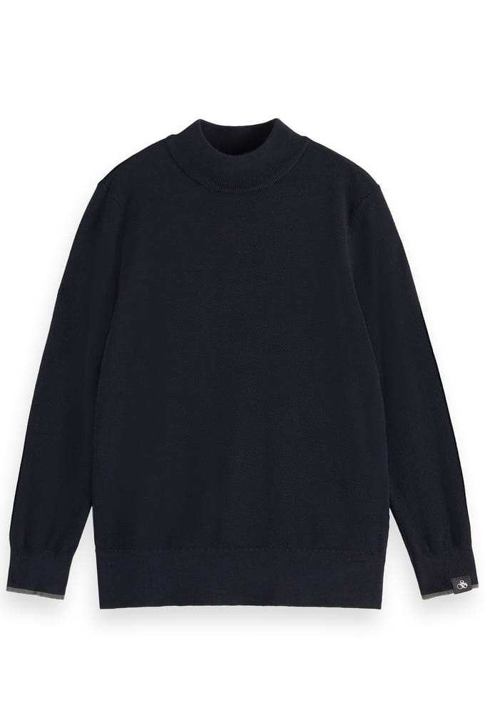 Scotch & Soda Boy Regular-fit Mock Neck Pullover Anthracite Taglia: 8 | Maglioni Outlet | kids