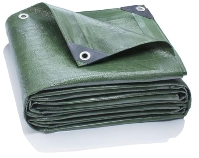 Premium Afdekzeil 6x10m Groen - 200g/m2 - Zware Kwaliteit - Waterdicht & Scheurbestendig