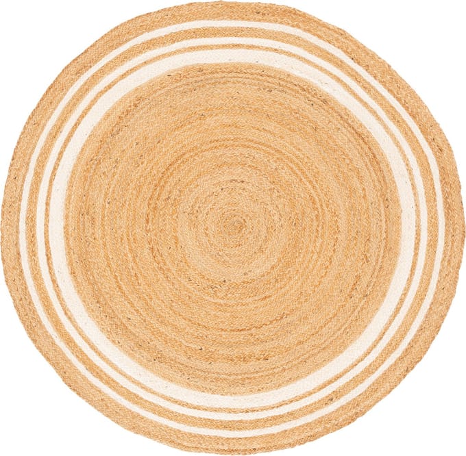 Pergamon Natuurvezeltapijt Jute Salsa Stripes Rond