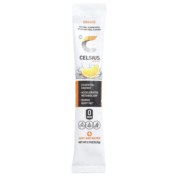 Celsius, Live Fit, Sinaasappel, draagbare 14 pakjes, 0,19 oz (5.25 g) elk