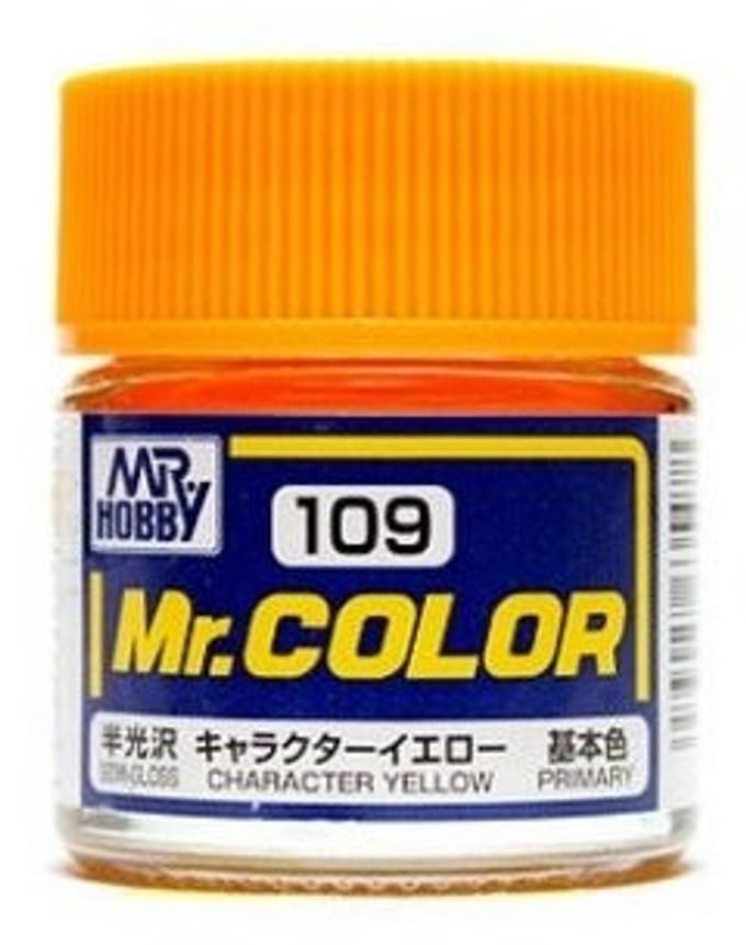 Gunze Mr. Hobby C-109 - Mr. Color 10 ml Character Yellow - Lacquer Modelbouwverf