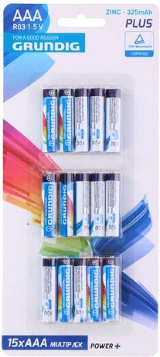 Batt zinc AAA/R03 325mah 15pc