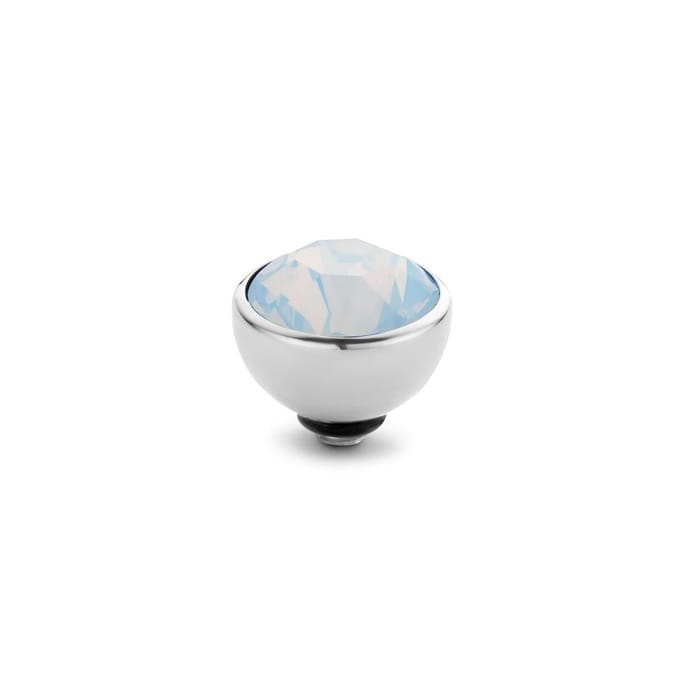 Melano twisted steen rond - zilverkleurig + moonstone - dames - 8mm