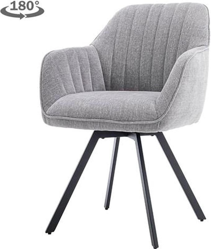 Tower living Bruno swivel armchair - fabric Nature 452 Blue grey