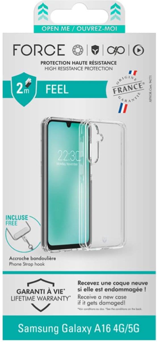 Force Case, Hoesje geschikt voor Samsung Galaxy A16 4G/5G - Versterkt, Transparant