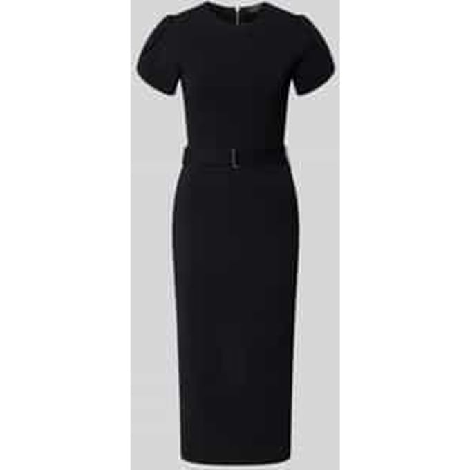 Slim fit midi-jurk van viscosemix model 'JULIANY'