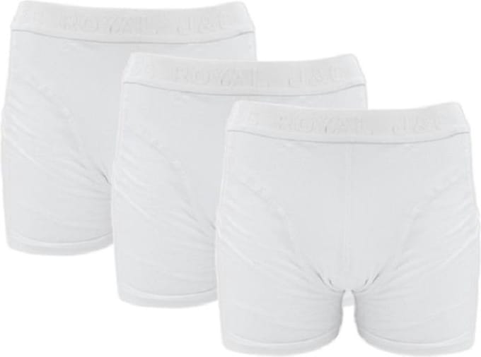 J&C Underwear heren boxershorts - Uni wit - maat S - 3-pack