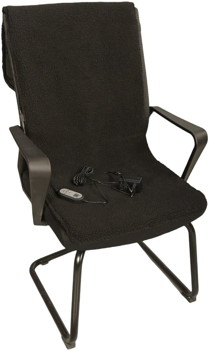 Warmtedeken Cloudhug Teddy met stekker Warmy black - Stoel Verwarmer - Regelbaar - 4 meter aansluitsnoer
