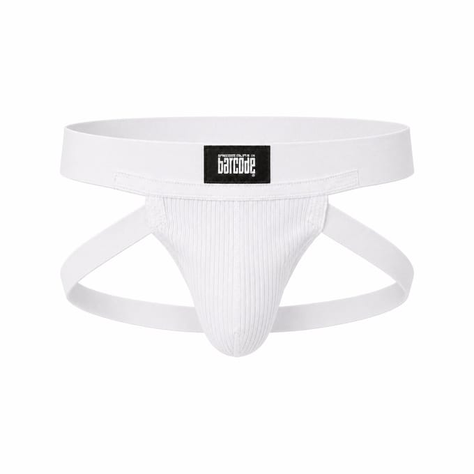 Barcode Berlin Anton Jockstrap White - MAAT M - Heren Ondergoed - Jockstrap voor Man - Mannen Jock