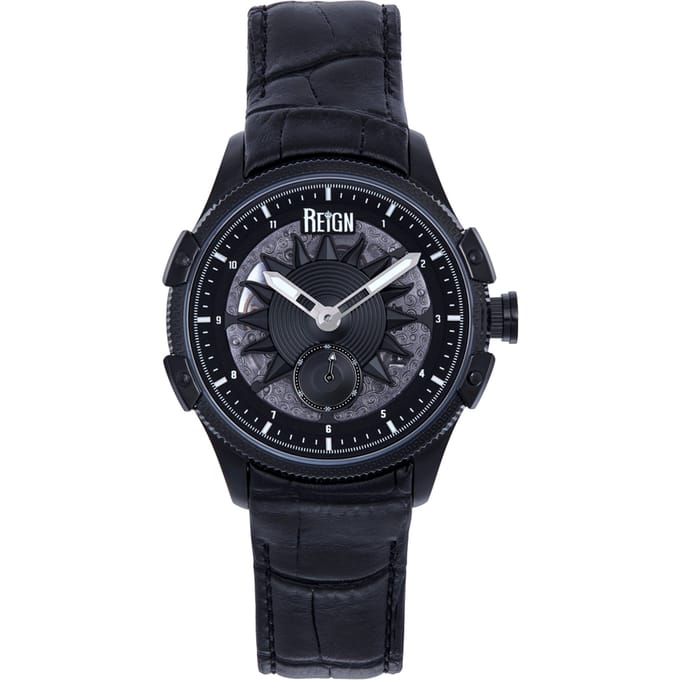 Reign Solstice Automatisch semi-skelet horloge - zwart