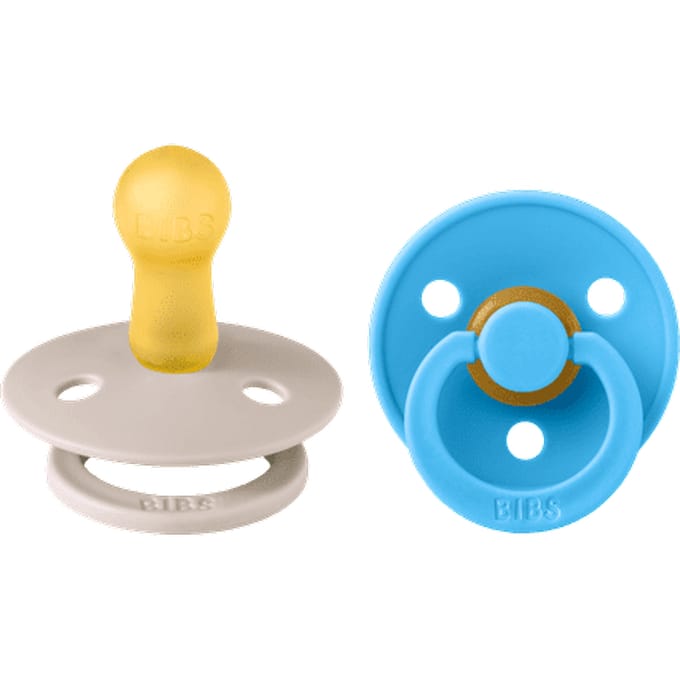 BIBS Colour Fopspeen - 6-18 mnd - 2-pack - Rond - Mushroom/Breeze